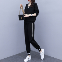 大码女装春装2021年新款女休闲运动套装胖妹妹减龄显瘦洋气两件套潮