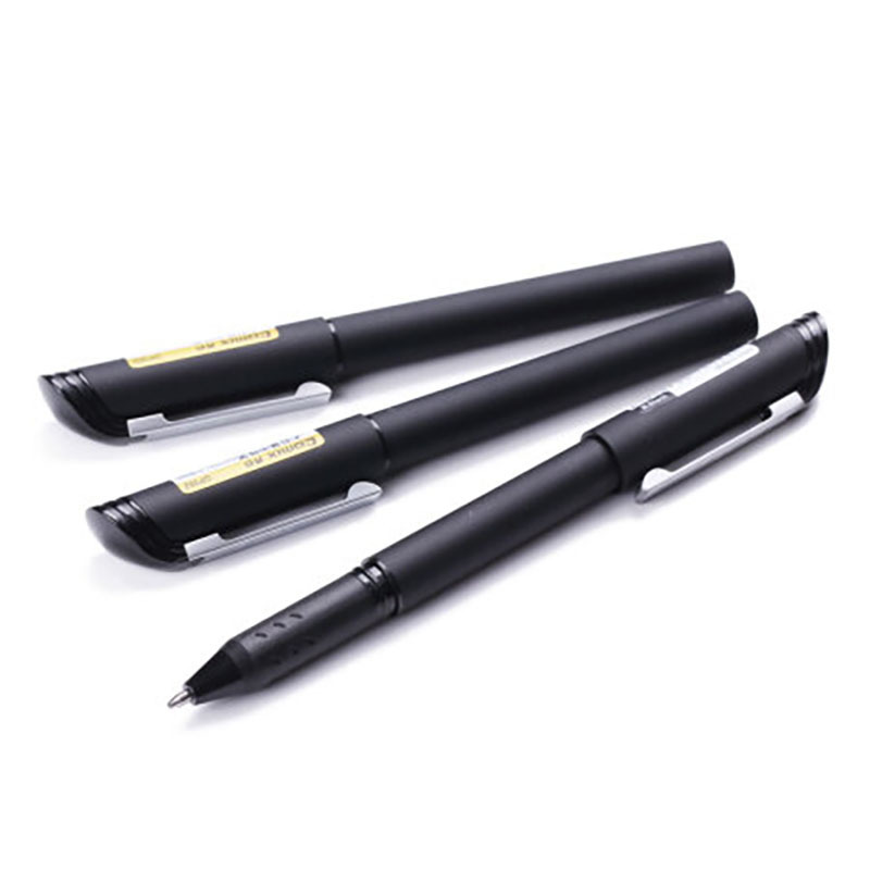 格瑞特宏歌X齐 心 GP352 大容量中性笔/签字笔/水笔1.0mm 黑色磨砂笔杆 12支/盒 5盒装