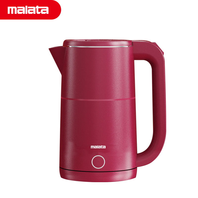 万利达malata-电热水壶双层防烫家用1.8L大容量烧水水壶1500W大功率 电水壶WLD-D317!高清大图