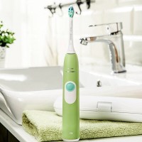 飞利浦(Philips)电动牙刷HX6215 充电式声波震动式31000次/分钟清洁牙刷 防御牙菌斑 情侣系列