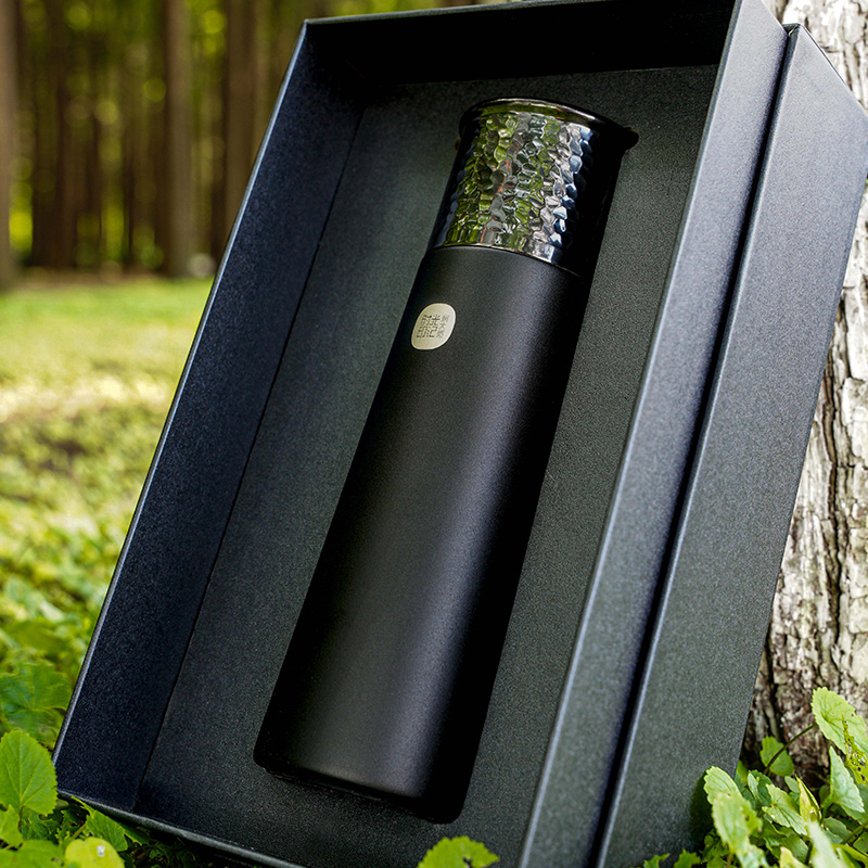 焖大师时光印记随行杯SG500户外旅行茶水分离机械温显保温杯