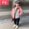 可莉允女童棉服冬装2022新款洋气儿童冬季棉衣加厚外套小女孩连帽面包服