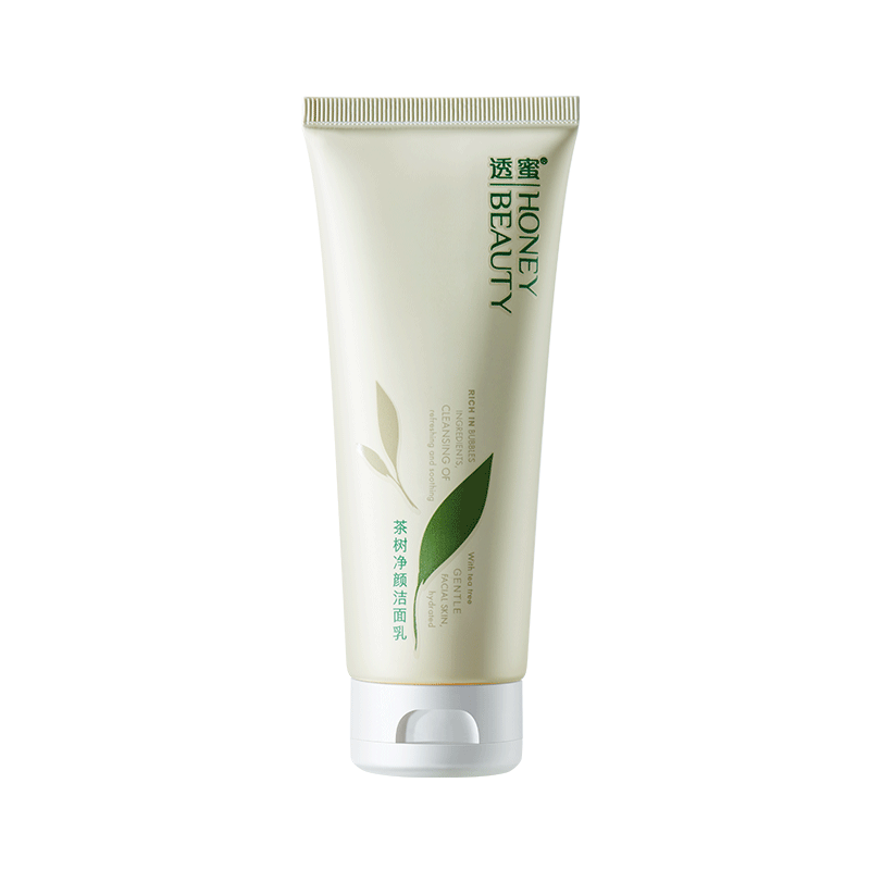 透蜜茶树净颜洁面乳100g支绵柔净肤改善痘肌舒缓水润视频