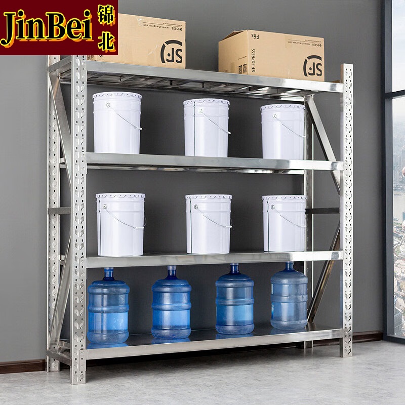 锦北201不锈钢货架置物架药品收纳展示架承重200kg 1500*600高清大图