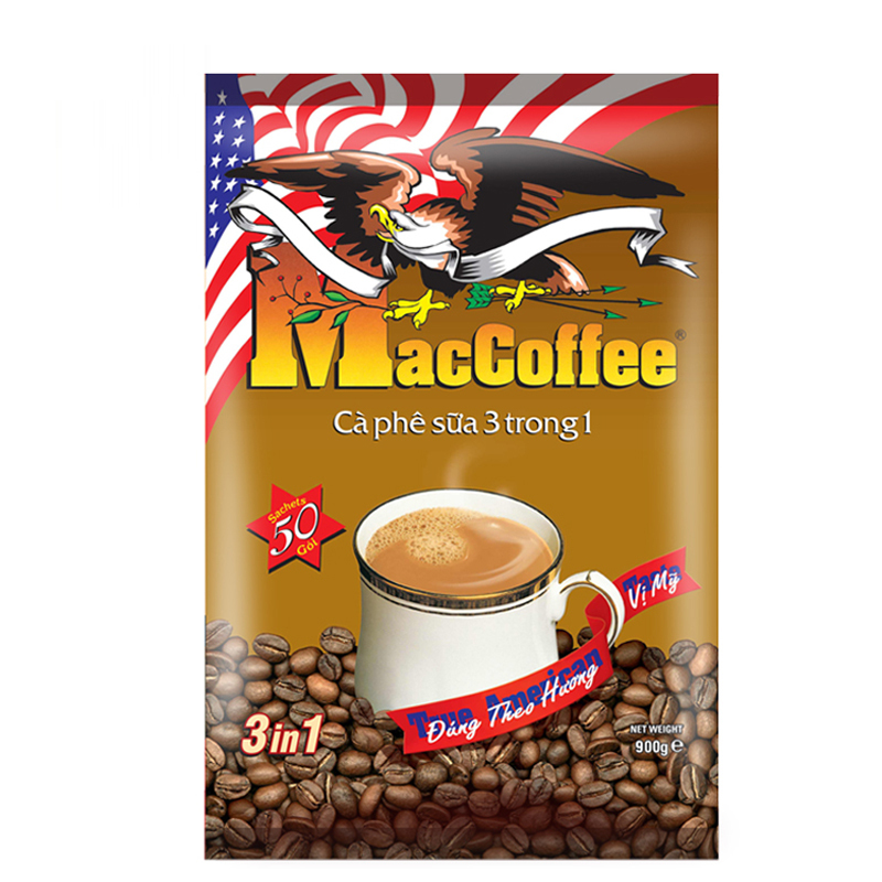 美卡菲(MacCoffee) 3合1即溶咖啡 900g(18g*50条) 马来西亚进口咖啡
