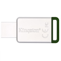 [精选]金士顿(Kingston)USB3.1 16GB 金属U盘 DT50 高速车载U盘 16GB 绿色