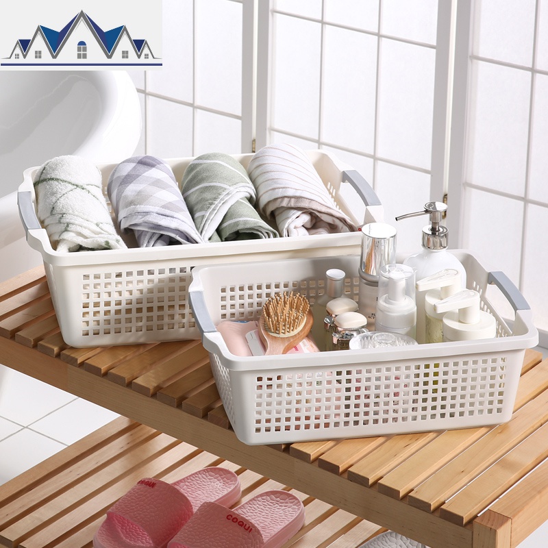 收纳筐塑料藤编收纳框筐子桌面小篮子零食置物篮储物篮玩具收纳篮 三维工匠高清大图