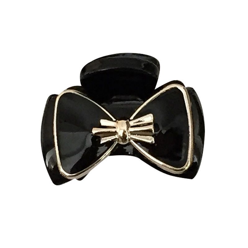 发夹抓夹小号韩国简约小香风发饰蝴蝶结亚克力顶夹发卡女夹子头饰白色