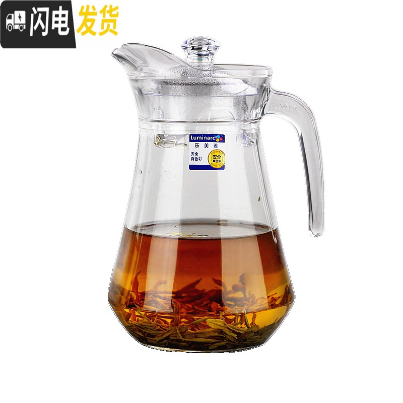 三维工匠水壶家用冷水壶玻璃大容量耐热凉水杯可高温果汁壶套装防爆 1壶2杯---1300鸭嘴壶(送水杯2支)凉水壶高清大图