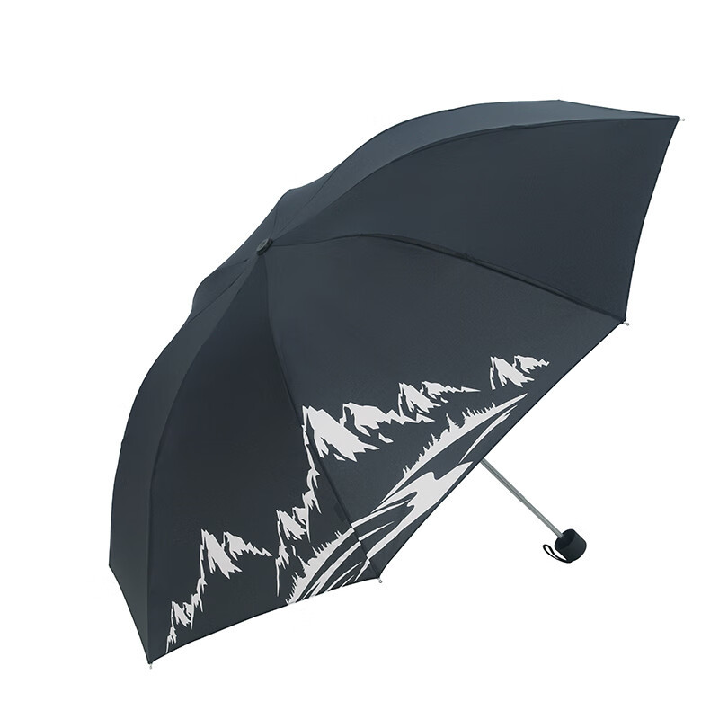 天堂伞便携折叠强效拒水雨伞防风加固三折 34330E 酒红色高清大图