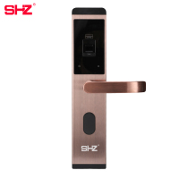 SHZ SH-103日本神護者指纹锁家用防盗门智能锁指纹密码锁指纹密码电子锁家用指纹锁太空黑配大霸王锁体
