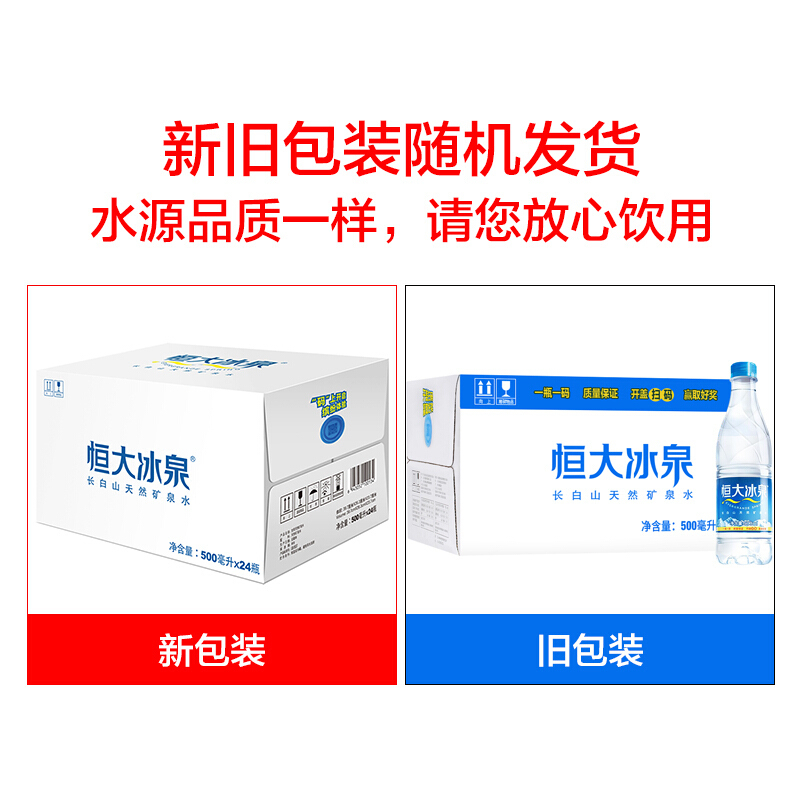 恒大冰泉 长白山天然弱碱性矿泉水 整箱装 GD