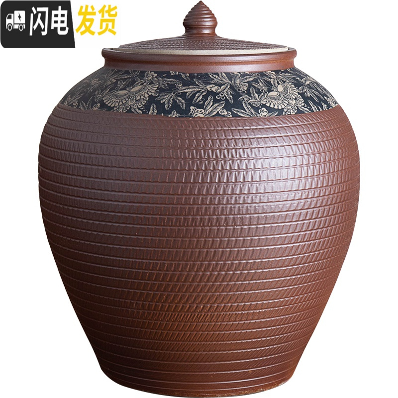 三维工匠景德镇陶瓷米缸面粉桶家用20斤50斤100斤装带盖防虫防潮储物米罐收纳桶高清大图