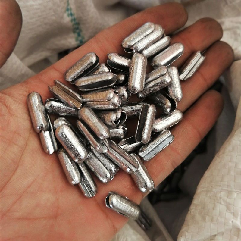 38个夹铅坠6粒夹铅坠花生米坠开扣咬铅坠子渔网丝网粘网撒网手抛网