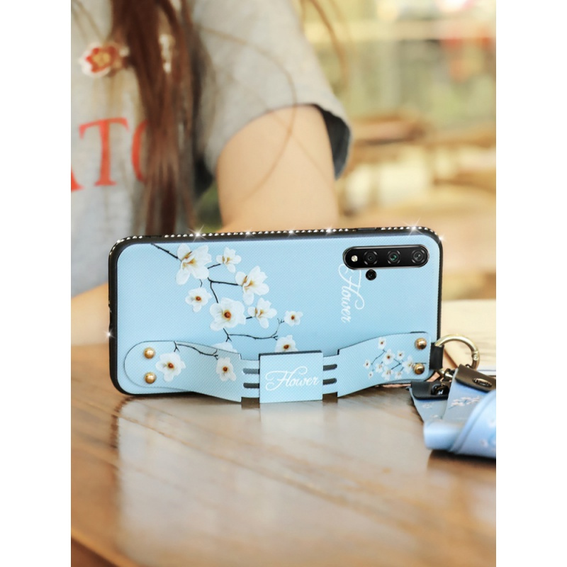 华为荣耀20s手机壳20i女款pro硅胶20青春版腕带全包防摔软壳个性麦芒8