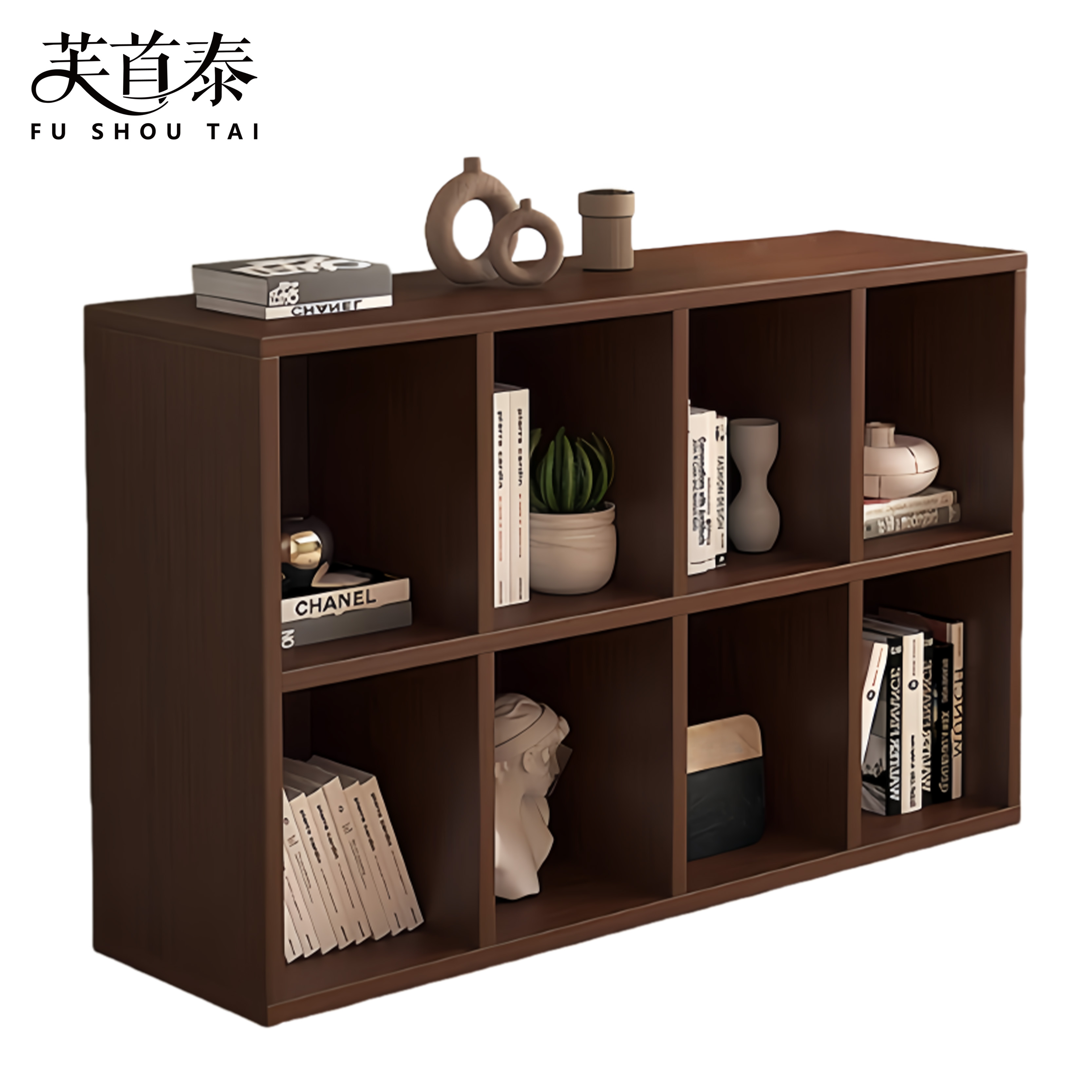 芙首泰书柜两层1200*300*650mm个高清大图