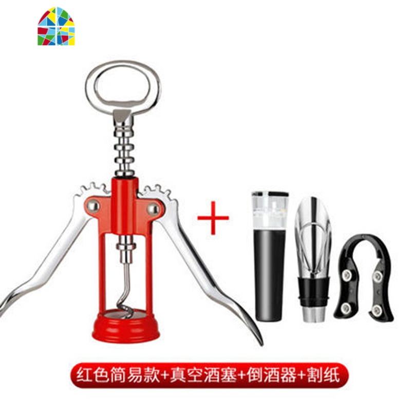 开瓶器红酒葡萄酒来开瓶器多功能便携 FENGHOU 绿色款酒开+3件赠品高清大图