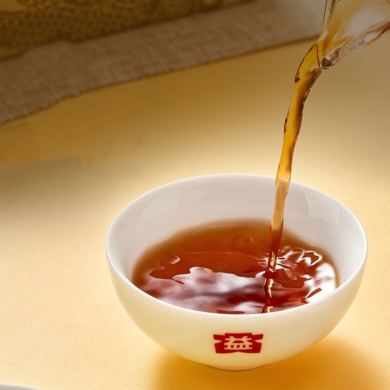 大益 茶叶 礼赠自饮 普洱茶 和·君悦 普洱熟散茶 180g 1盒高清大图