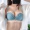 无肩带内衣女小胸加厚聚拢防滑无钢圈蕾丝文胸调整型少女胸罩套装 黑色(单 件) 32A70