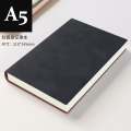笔记本子加厚带扣皮质记事本商务人士简约大学生a5会议记录本文艺精致复古日记本办公用超厚工作厚本子皮面 A5黑色【简约款】【240页】