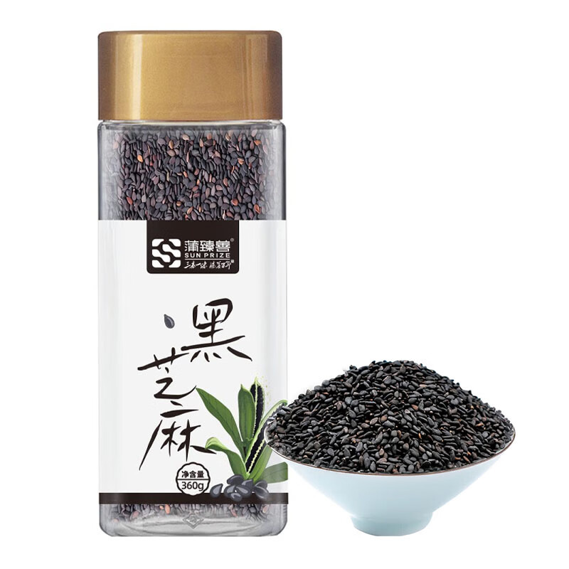 蒲臻善黑芝麻粒粒精选原生态食材风味纯正醇厚保留本真营养350g