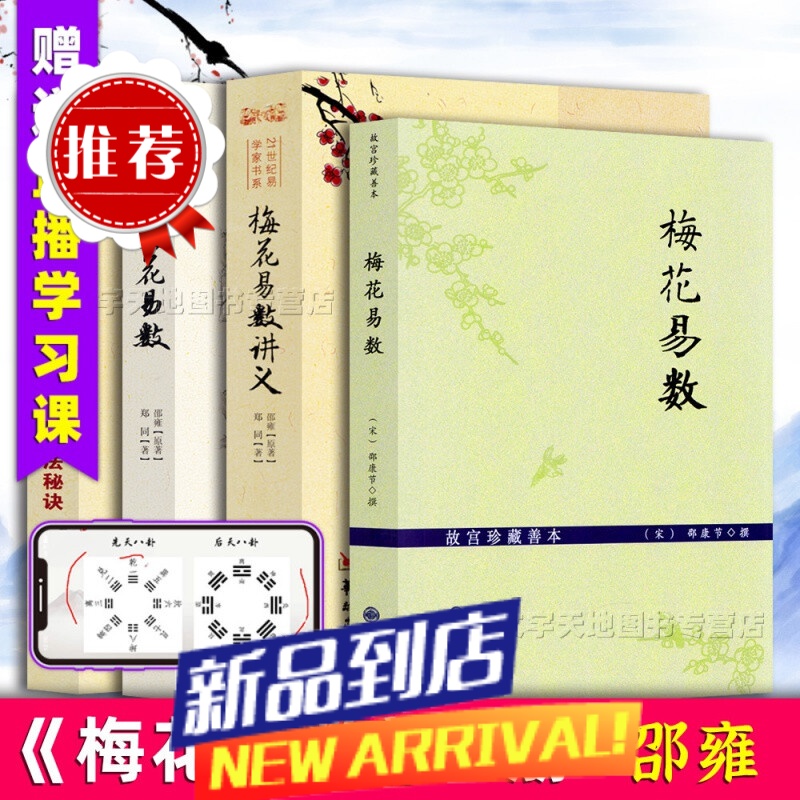 梅花易数 全4册 邵雍邵康节著 白话梅花易数+梅花心易阐微皇经世梅花心法秘诀+梅花易数讲义 故宫本精