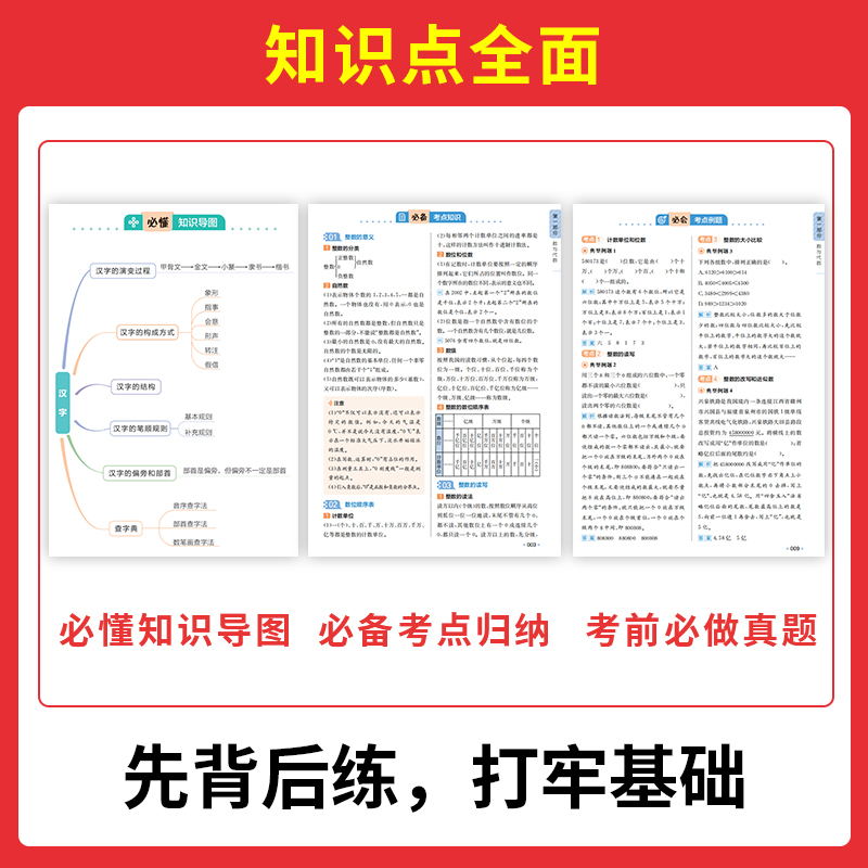 语文 小学升初中 [正版]2023小学知识大盘点语文数学英语基础知识手册大全四五六年级考试总复习资料人教版小升初必背考点高清大图