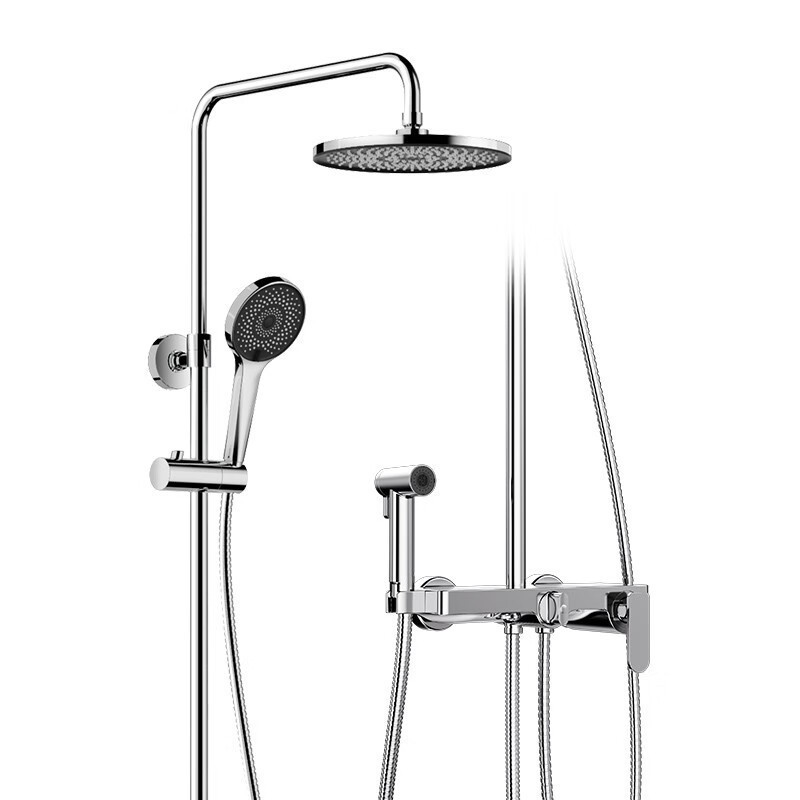 九牧jomoo花洒淋浴套装增压顶喷三功能除垢手持强力喷枪置物满天星