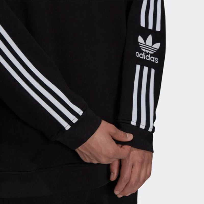 Adidas阿迪达斯三叶草男卫衣2021秋冬新款舒适圆领套头衫H41315