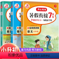 语文+数学+英语【暑假衔接】 小学升初中 【正版】暑假衔接小升初暑假作业天天练人教版语文数学英语开心教育练习册小学育假天