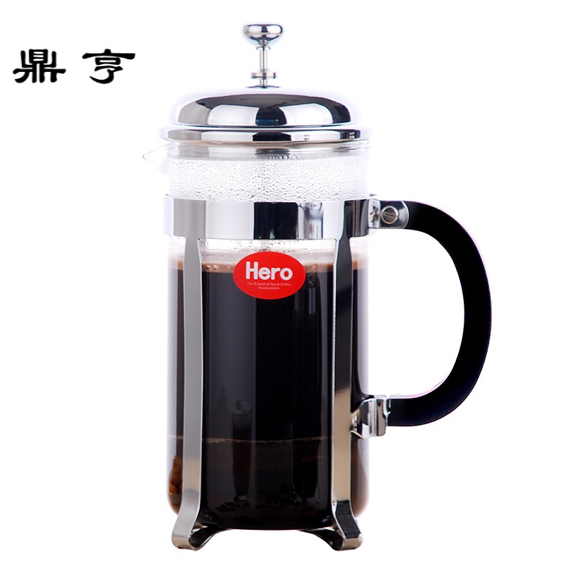 鼎亨法压滤壶不锈钢咖啡壶家用法式冲茶壶器咖啡滤压壶玻璃过滤杯