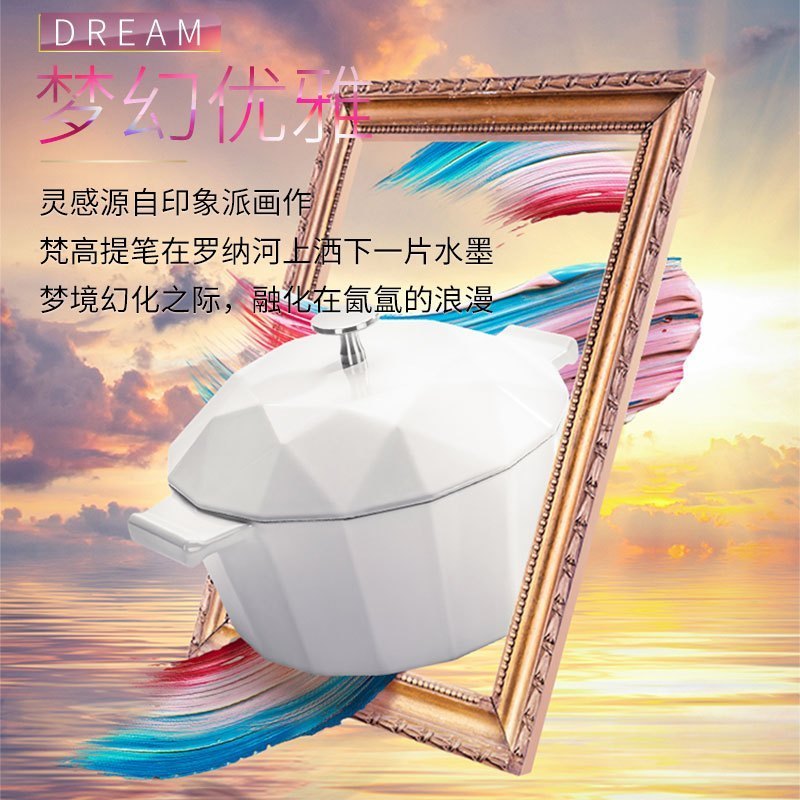velosan清新珐琅铸铁汤锅圆形炖锅闷烧锅