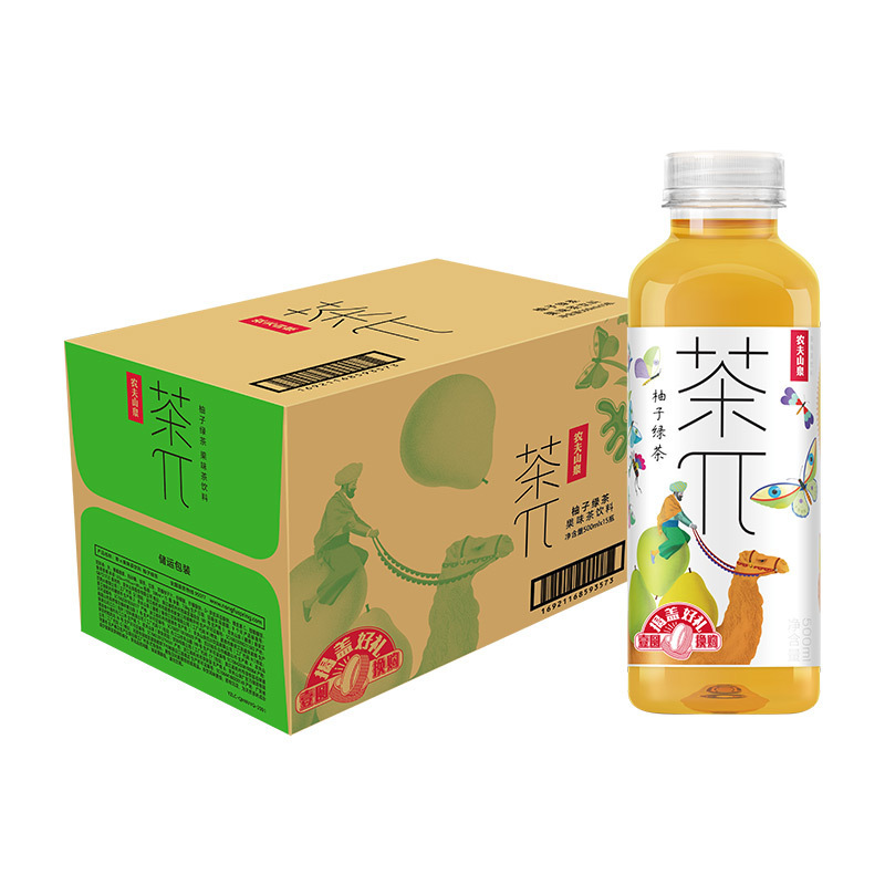 农夫山泉茶π 500ml*15瓶量贩装 柚子绿茶口味