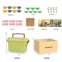 纽奇(Nukied)儿童玩具仿真动物恐龙模型男孩益智玩具恐龙动物套装 带场景恐龙动物74件套 [14只恐龙+10只动物]