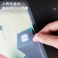 得力(deli)63105抽杆报告夹(混)(5个/包)[10包]背宽9mm A4透明拉杆文件夹(2件起订)
