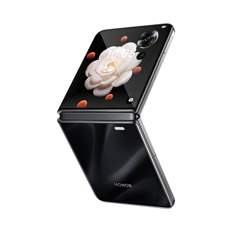 荣耀Magic V Flip 12GB+1TB鸢尾黑 5G智能手机 折叠屏手机 4.0英寸大外屏+6.8英寸内屏 单反级写真相机 青海湖电池 5G AI 拍照