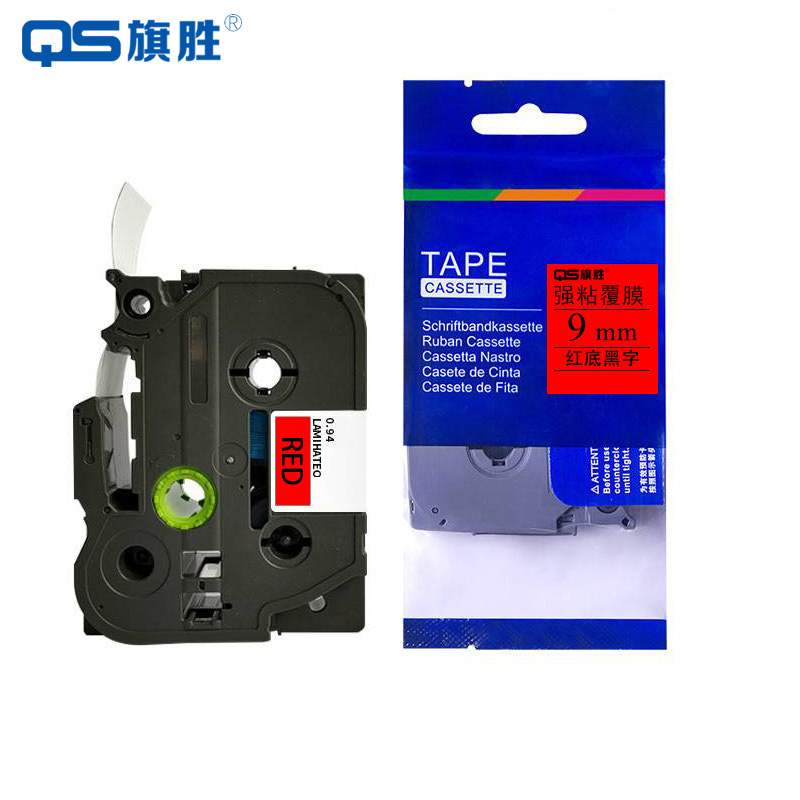 旗胜 色带9mm 红底黑字TZe-421 个