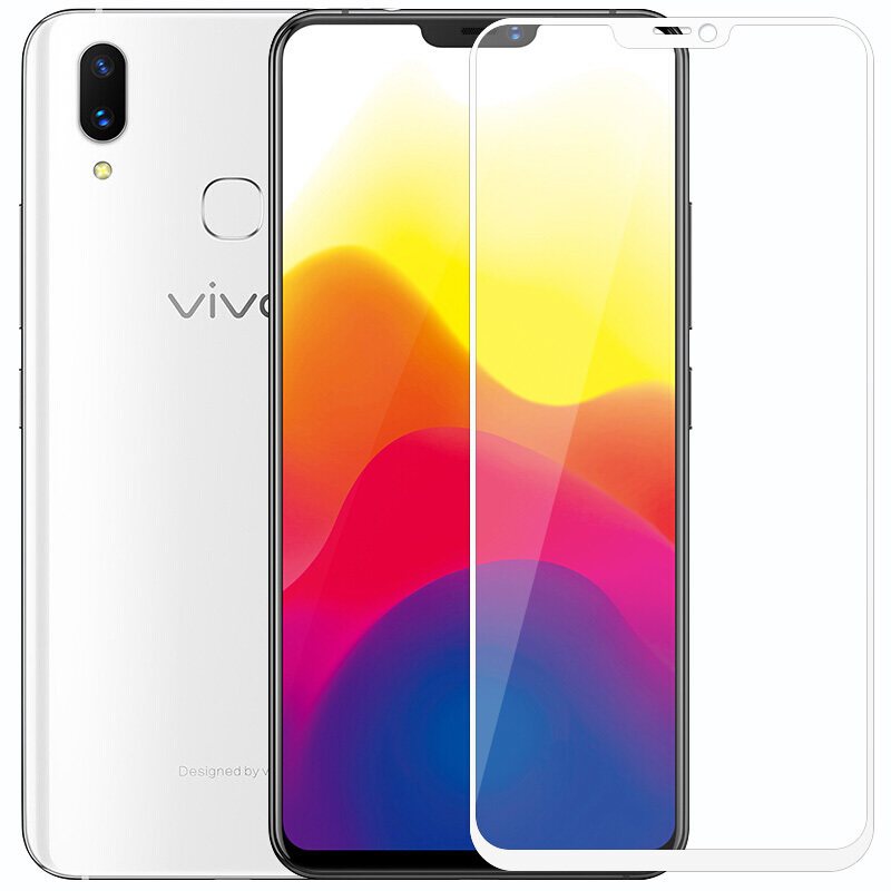 vivox21钢化膜viv0x21屏幕指纹版保护摸vovix21i全屏莫vlvox21a刚话模