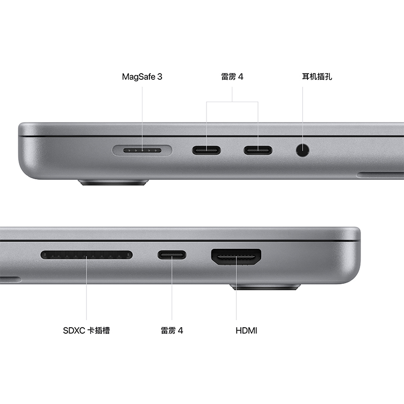2023款 Apple MacBook Pro 16英寸 M2 Max芯片(12核中央处理器 38核图形处理器) 32G 1T 深空灰色 笔记本电脑 MNWA3CH/A