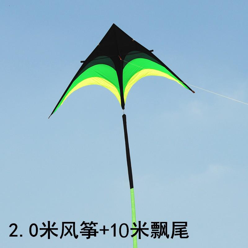 潍坊风筝大原风筝大型三角风筝微风高档易飞儿童风筝线轮初学者创意 三维工匠 1.6米风筝+5米飘尾+100米线板_967