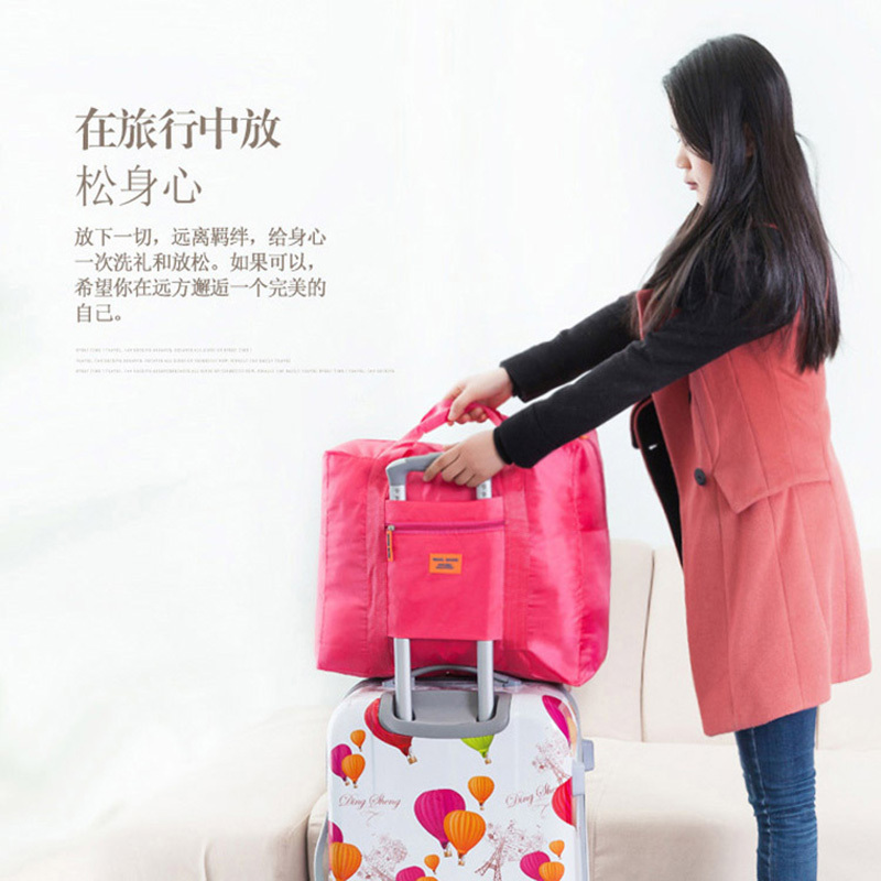 梵轩 2个装 CF-0876 防水可折叠式大容量旅行收纳包便携登机包 颜色随机发货