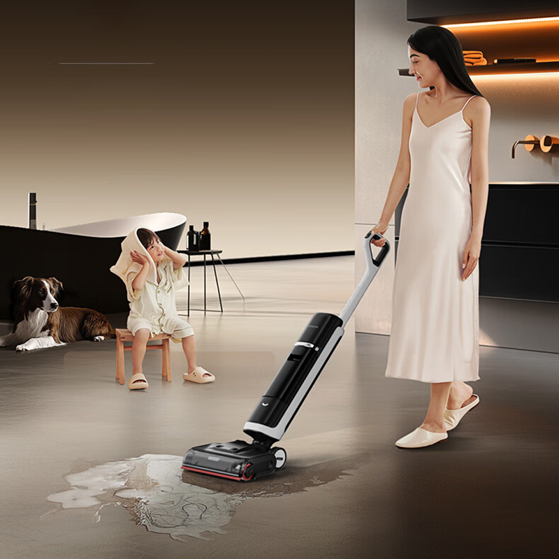 追觅 H40Ultra 90°C热水洗地 去油污灵捕AI机械臂浸泡洗平躺洗拖