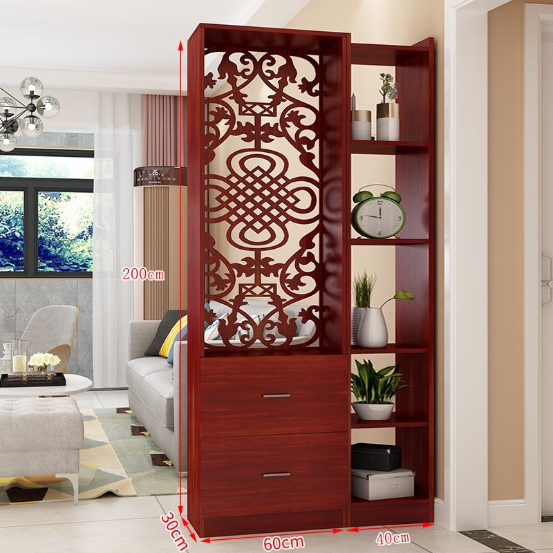 屏风隔断客厅新中式阿斯卡利简约现代实木家用门厅网红进门入户玄关柜