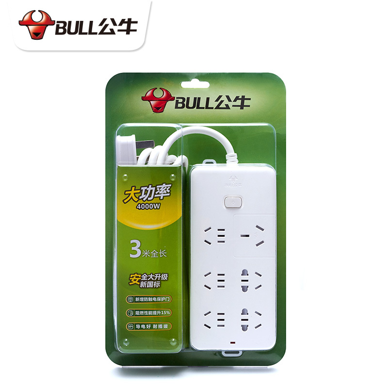 公牛(bull) GN-B15D 插座新国标接线板3米