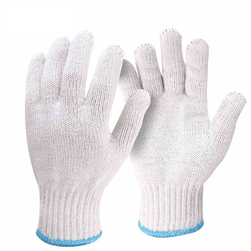 竞迈jingmaijm2白线手套劳保手套棉纱手套加厚白手套机械工作线修车