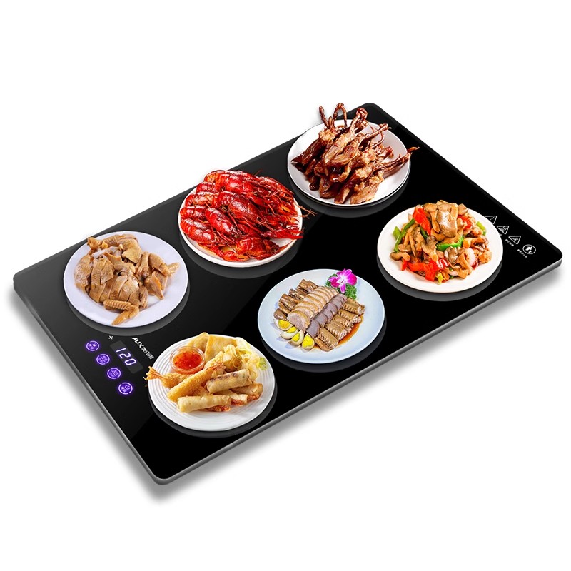 奥克斯暖菜板加热板家用桌面饭菜保温板热菜板多功能餐桌热菜神器 加大方形48x80cm保温款 [触控17档]高清大图