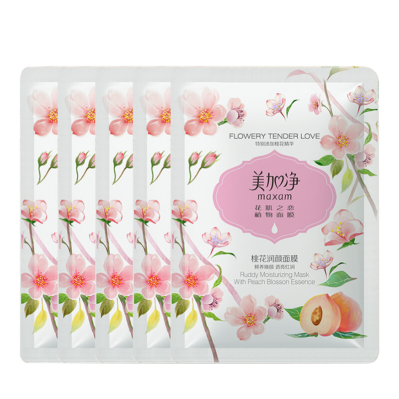 美加净桃花润颜面膜25ml*5