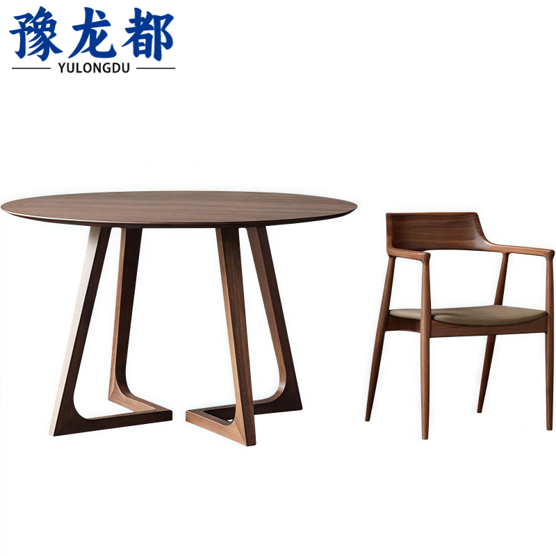 豫龙都 圆桌 一桌二椅 套