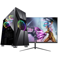 铭能 i9级十核E5-2670V2/GTX1060/16G内存/480G高速固态 台式电脑 DIY组装机 台式机 电脑主机 组装电脑 家用办公商务学生直播游戏电脑台式+27英寸全套