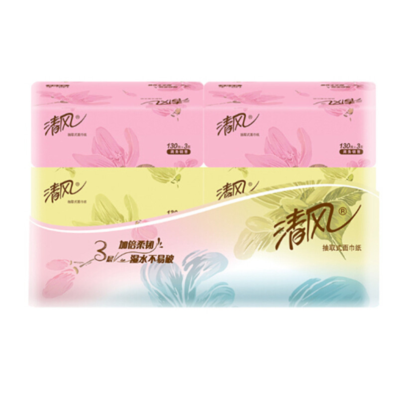 清风 BR63AT生活用纸 3层软抽130抽 60包/箱 20包/组(停用)